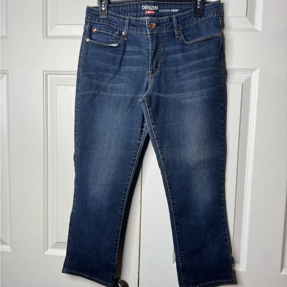 Denizen from Levi's Women's Modern Crop Jeans - Dark Blue - Picture 9 of 16